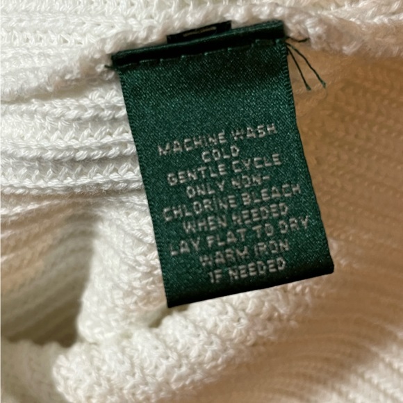 Lauren Ralph Lauren Cable Knit cardigan Sweater with pockets - Picture 10 of 10